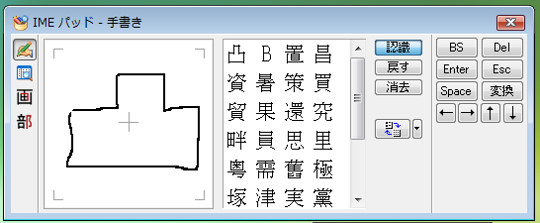 読み方がわからない漢字を入力するには