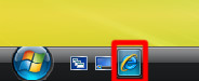 Windows Vistaのデスクトップ上にInternet Explorerのアイコンを表示させるには